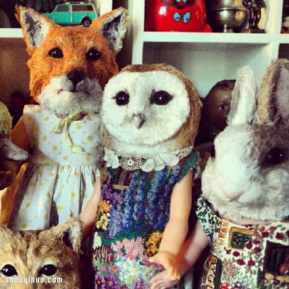 Annie Montgomerie 手工纺织动物玩偶创作