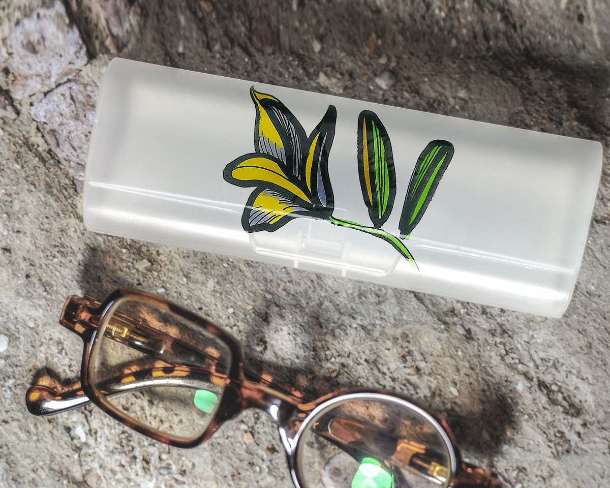 简单眼镜盒手工绘画装饰 眼镜盒手绘画法步骤素材