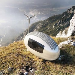 蛋形小屋 Ecocapsule 完全使用再生能源!